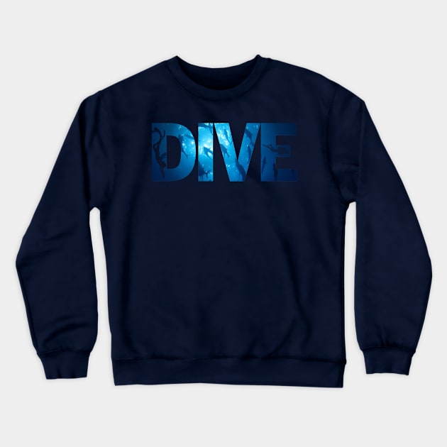 Scuba Diving Dive Underwater Fish Crewneck Sweatshirt by JeZeDe